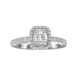 Sortija oro blanco y diamantes