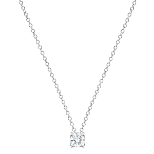 Collar oro blanco y diamante