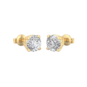 Pendientes oro amarillo y diamantes