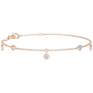 Pulsera oro rosa y diamantes