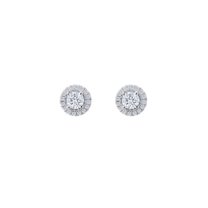 Pendientes oro blanco y diamantes