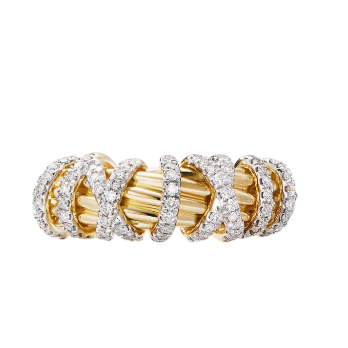Sortija oro amarillo y diamantes - Imagen 3