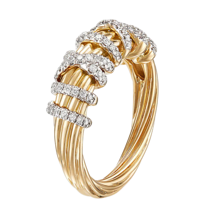 Sortija oro amarillo y diamantes