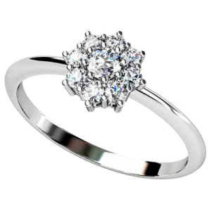 Sortija oro blanco y diamantes