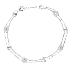 Pulsera oro blanco y diamantes