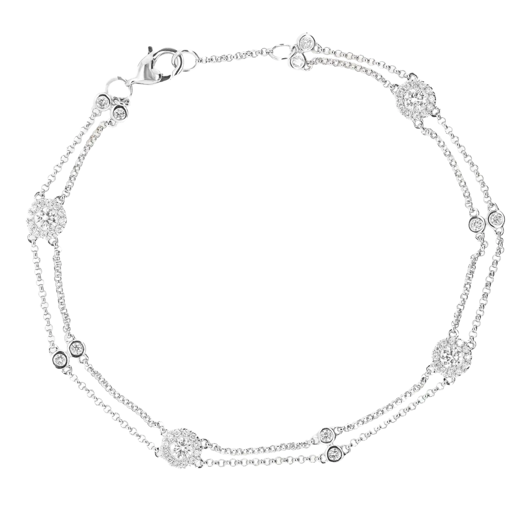 Pulsera oro blanco y diamantes