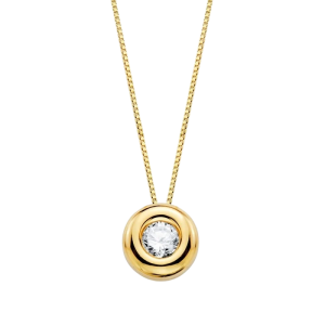 Collar oro amarillo y diamantes