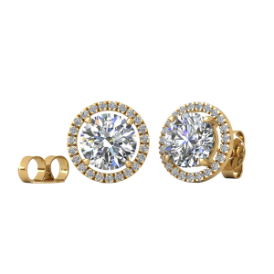 Pendientes oro amarillo y diamantes